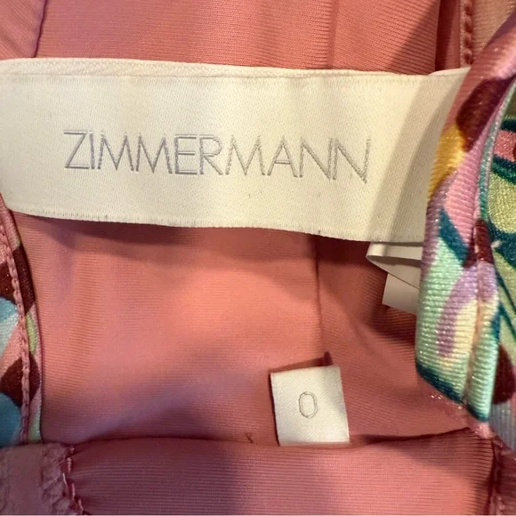 Zimmerman Floral Print Strapless Bikini Swimsuit Size 0 #Lux-A - Picture 5 of 6